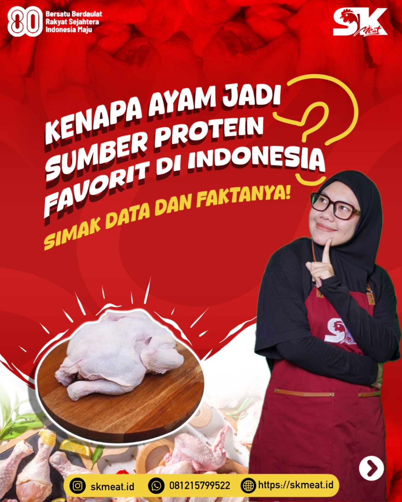 Kenapa Ayam Jadi Sumber Protein Favorit di Indonesia? Simak Data dan Faktanya!
