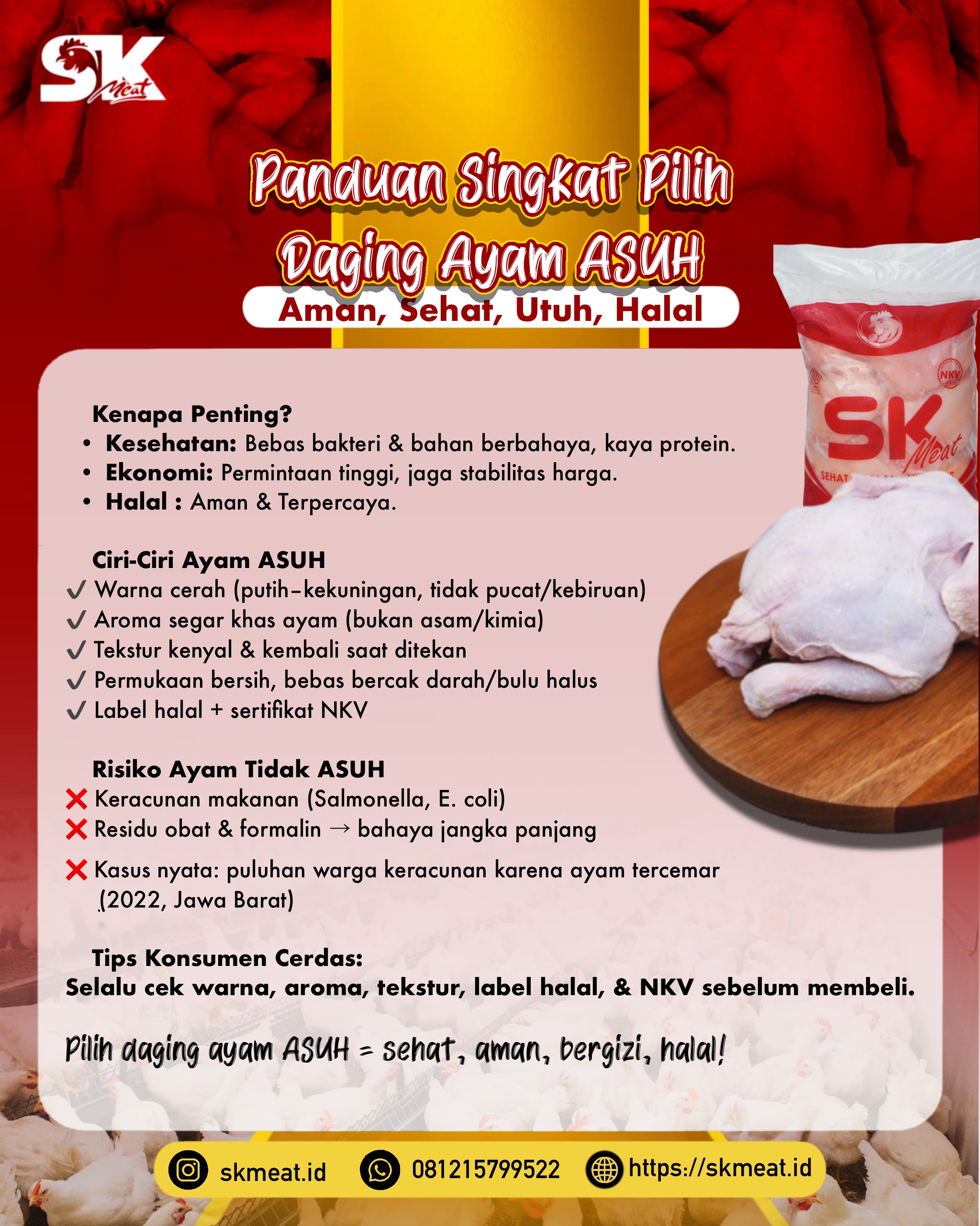 Panduan Lengkap Memilih Daging Ayam ASUH: Aman, Sehat, Utuh, dan Halal